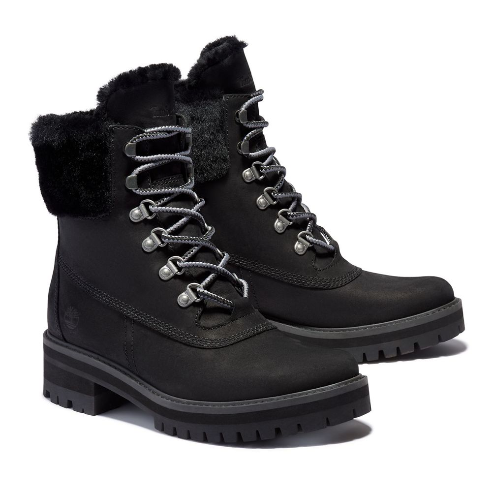 Bototos Timberland Mujer 6-Inch Courmayeur Valley Waterproof Negras - Chile NQI-643957